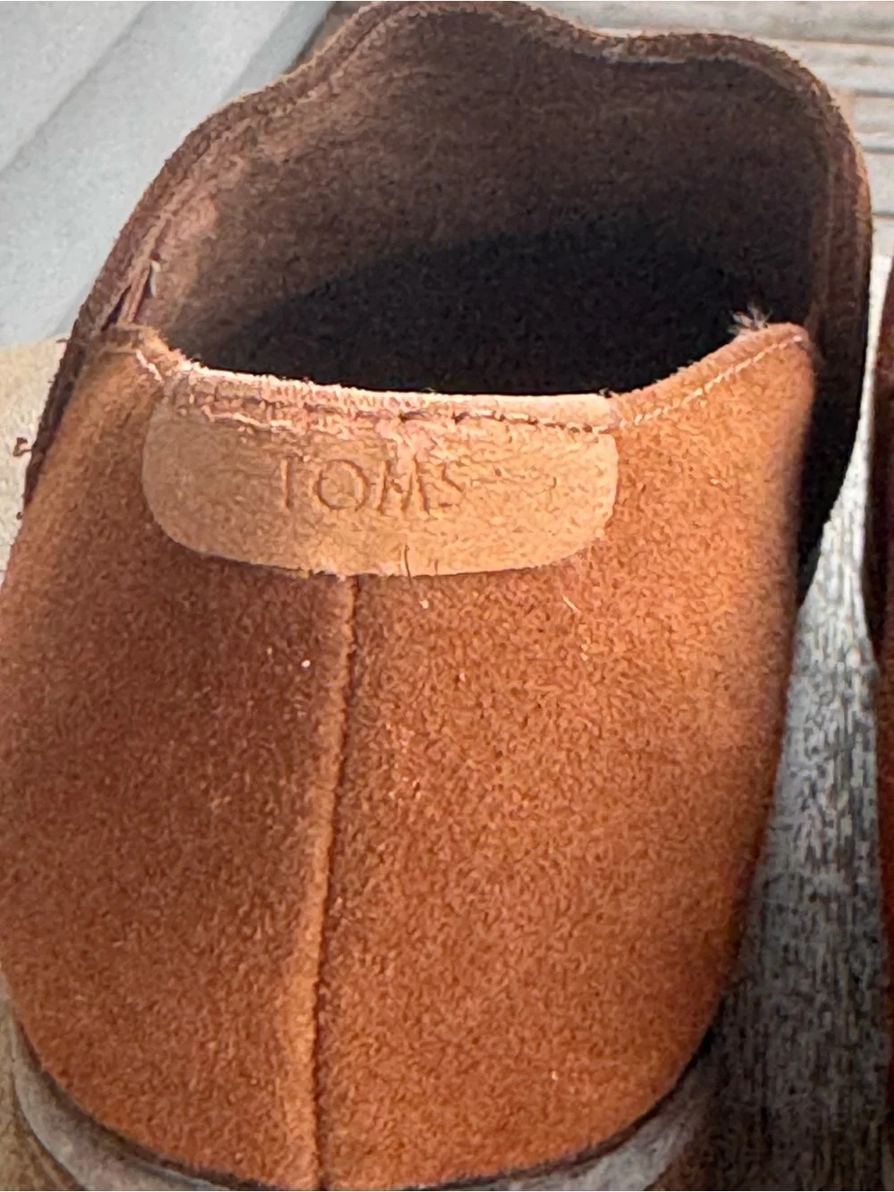 TOMS Shaye Camel Brown Suede Slip-On Ankle Booties Women’s 7.5